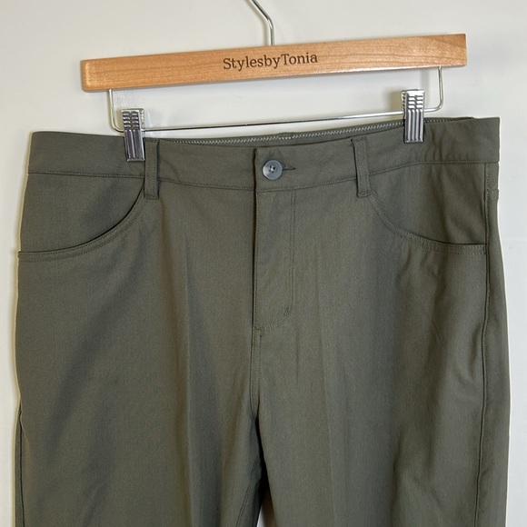 VUORI Meta Pant Athletic Slim Fit 32 inch Olive Green Stretch Sz 34 x 32 - Picture 5 of 15